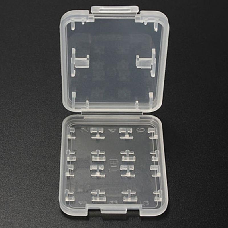 Double Layers Plastic SD/Micro SD TF/MSPD Card Storage Box 8 Memory Card Slots Box Protector Holder Hard Case Simple Style