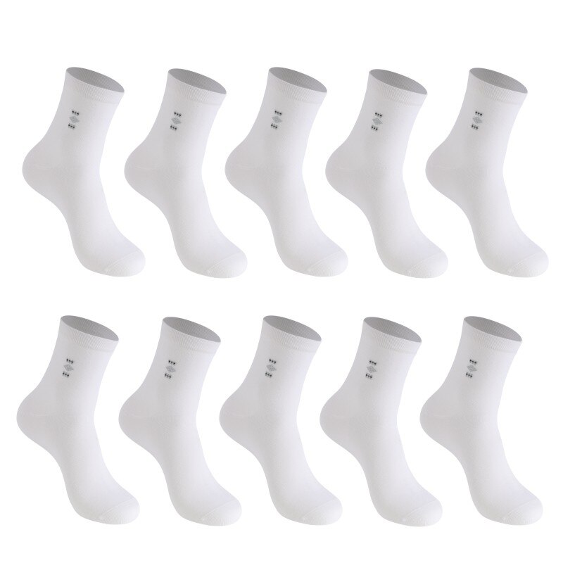 Chaussettes géométriques pour hommes, petites entreprises, pour travail OL, , offre spéciale, en coton, de bonne , 10 pièces =(5 paires), , décontracté: Z-WHITE