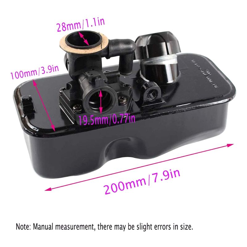795477 Carburetor with 494406 Fuel Tank 698369 Air Filter 694394 Primer Bulb for Briggs & Stratton 10A902 Engine Replace 699660