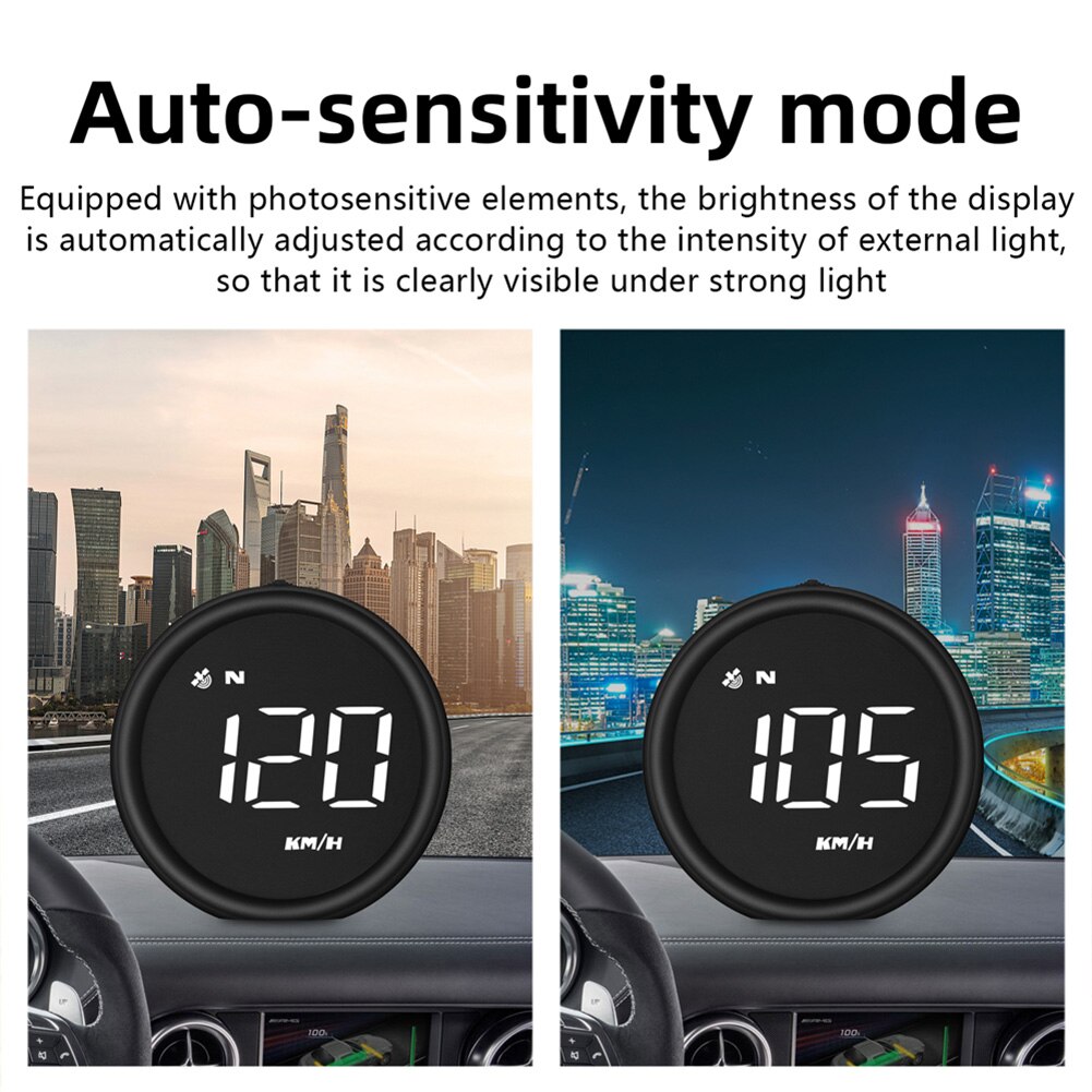 Auto Electronic Voltage Alarm Head-Up Display Car Speedometer Odometer Gauge Security System Warning Alarm