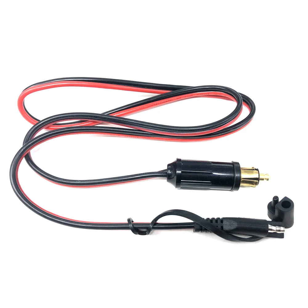 Conector de alimentación DIN Hella a SAE para motocicleta BMW, conector adaptador inverso de polaridad SAE, 14AWG, 90cm