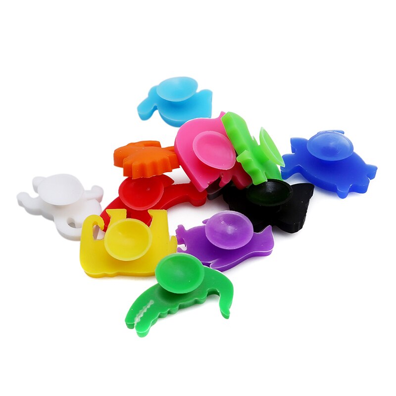 12 pièces/ensemble fête dédiée Animal ventouse verre à vin Silicone étiquette Silicone verres à vin reconnaissance marqueur porte-thé