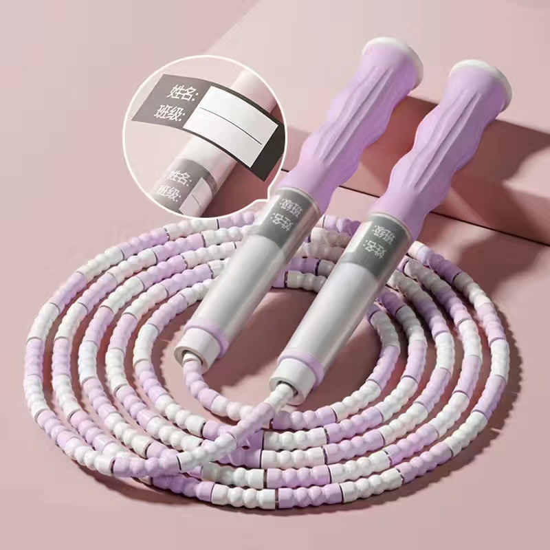 Bamboo Skipping Rope for Children Physical Education Junior Rope Safety for Beginners Jump Rope Fitness: Yellow
