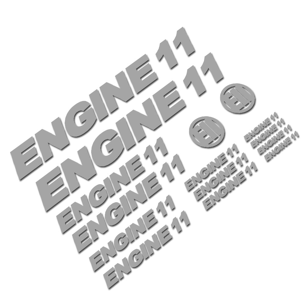 For ENGINE 11 Bike Frame Stickers Decal Bicycle Cycling: GRAY
