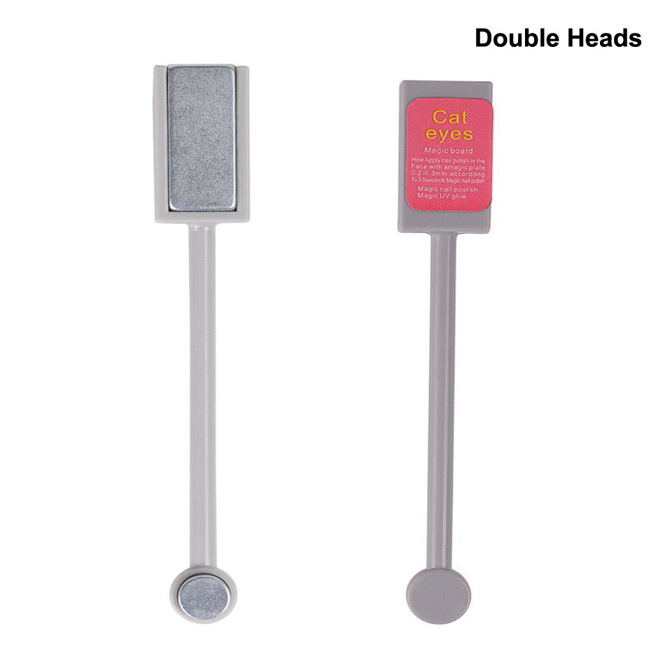 Sterk Effect Enkele Dubbele Hoofd 3D Kat Ogen Gel Magneet Stok Vernis Manicure Magic Strip Board Nail Gel Polish DIY Tool: Double Heads