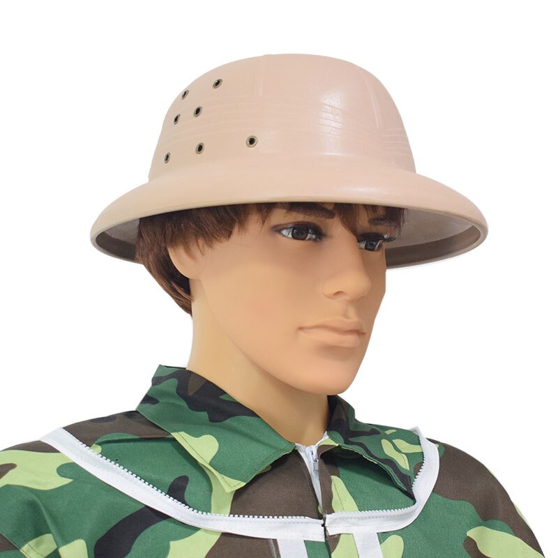 Plastic Vietnam Hat Factory Manufacturers Beekeeping Protective Hat Plastic Helmet for Beekeeping: Chocolate