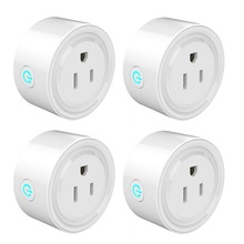 Mini Wifi Smart Plug Outlet Work with Alexa, Google Home, 2.4G Wifi Only, No Hub Required,(4 Pack)