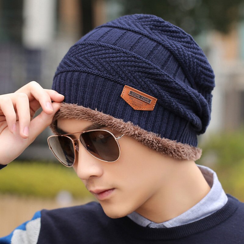 SANDMAN ajouter laine coton hiver chapeau tricot casquette hiver chapeaux pour hommes femmes tricoté chapeau fourrure bonnets tricot chapeau Skullies