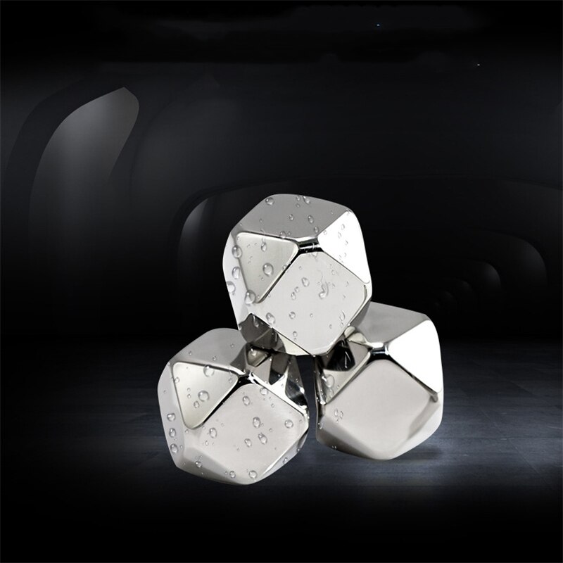 stainless steel Reusable Golden Whiskey Stones Chilling Rocks whisky cooler whiskey ice bucket champagne beer cooler Ice Cubes