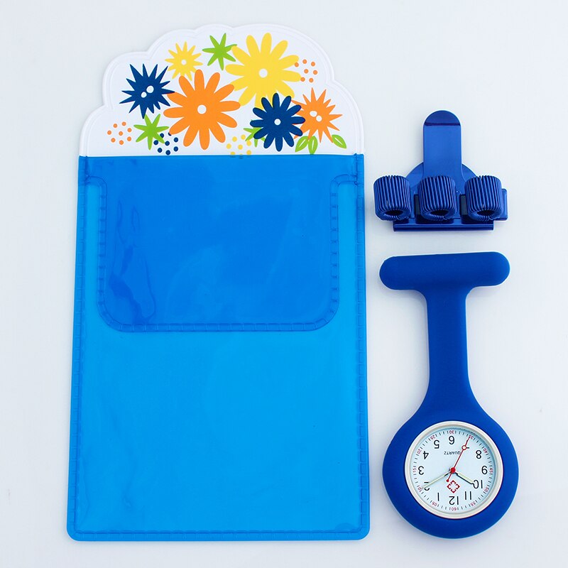 Orologio in Silicone infermiera Fob orologio regalo per allattamento clip per penna al quarzo 4 colori portapenne medici infermiere borsa per penna dedicata pratico Unisex
