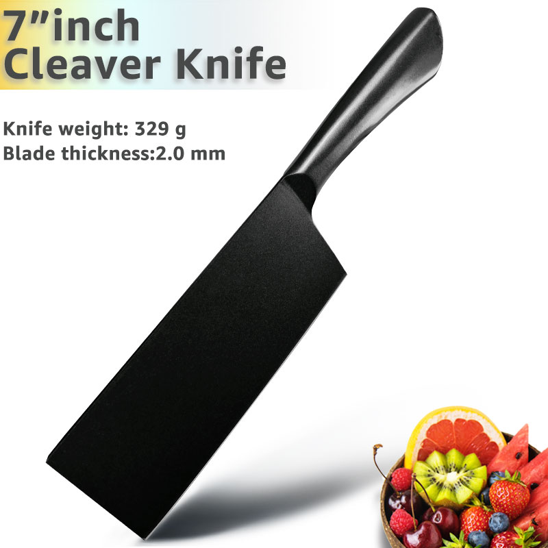 Køkkenkniv 5 7 8 tommer 7 cr 17 440c rustfrit stål værktøjskniv kokkekniv non-stick belægning kød fisk køkken madlavningsværktøj: 7 in kniv