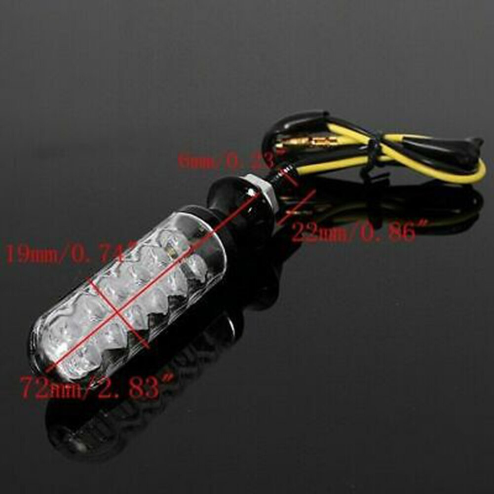 4pcs Motorcycle 12 LED Turn Signal Indicator Motorcycle Running Light Amber Kit Motorcycles Signal Lights Fit For All Motorcycle