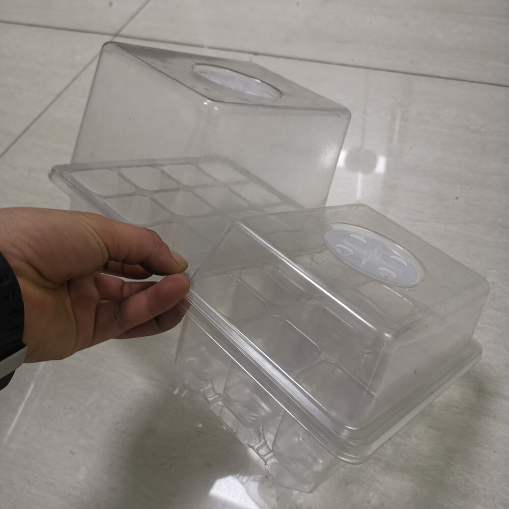 Plant Growth Box Plastic Spring Seedling Bag Flower Pot Practical Insulation: Clear