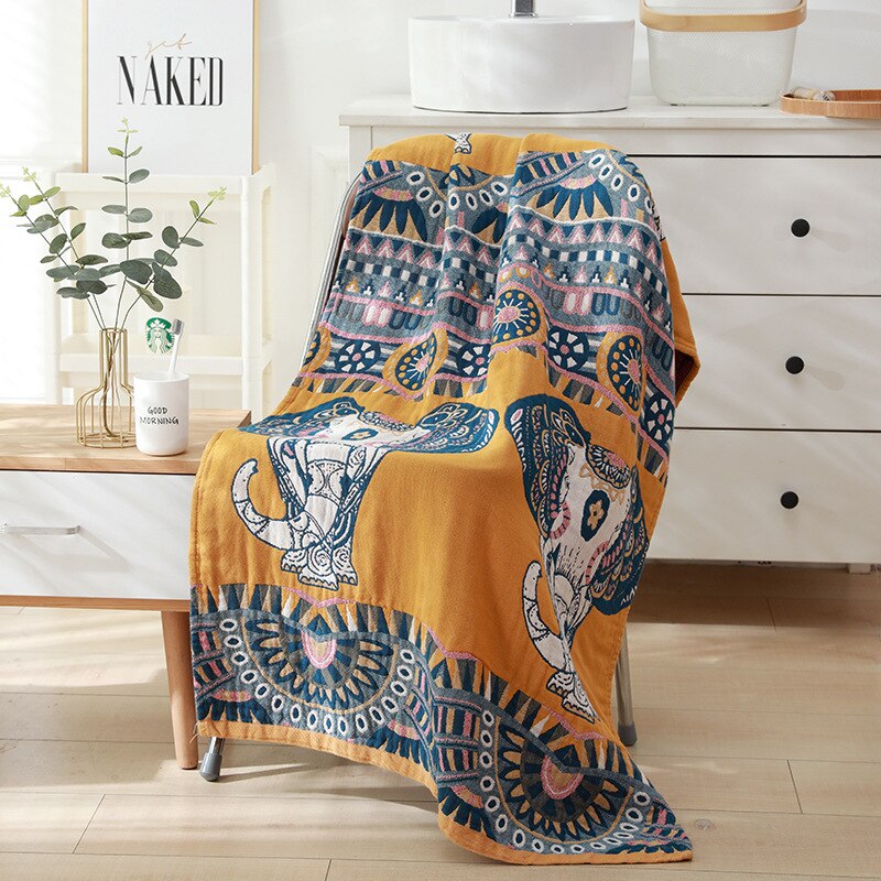 Cusack 23 style kwiatowe w stylu boho Cartoon miękka przędza bawełniana ręcznik kąpielowy dla dzieci dorosłych mężczyzn kobiet 80x160 cm dobrej jakości: 11