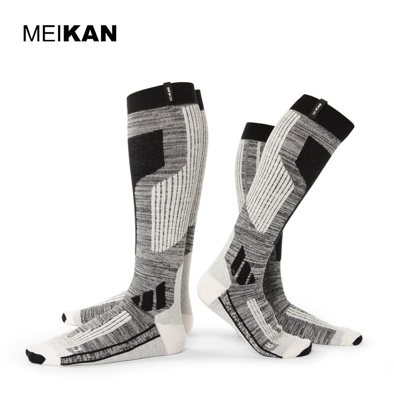MKSK-calcetines altos hasta la rodilla para hombre o mujer, medias profesionales de , de lana mercerizada, para esquiar al aire libre, gruesos, de felpa, cálidos
