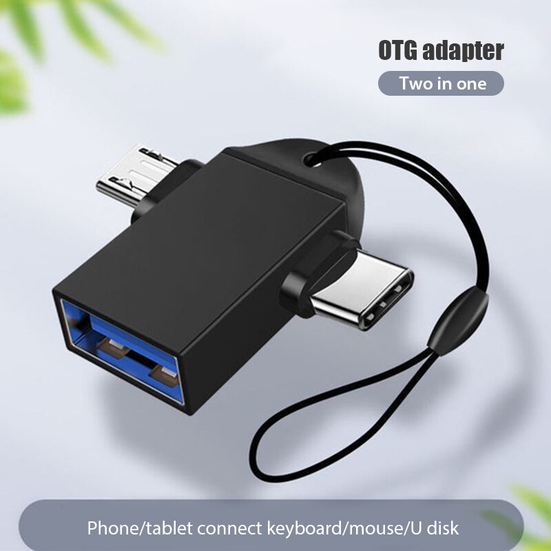 Adaptador OTG tipo C 2 en 1 para Android, Cable Otg tipo C para Huawei, tableta, disco duro, disco Flash, ratón USB, convertidores TSLM1