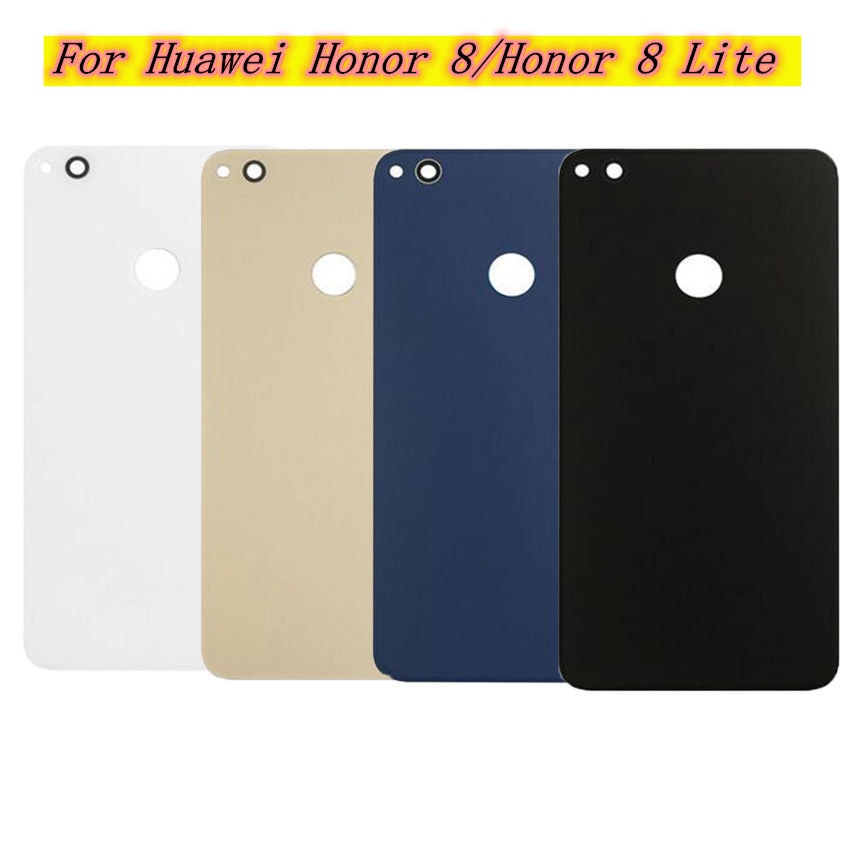 For Huawei Honor 8 Lite Back Glass For Huawei Honor 8 Back Glass Cover Honor8 Lite Rear Door Housing Case Panel Battery Cover
