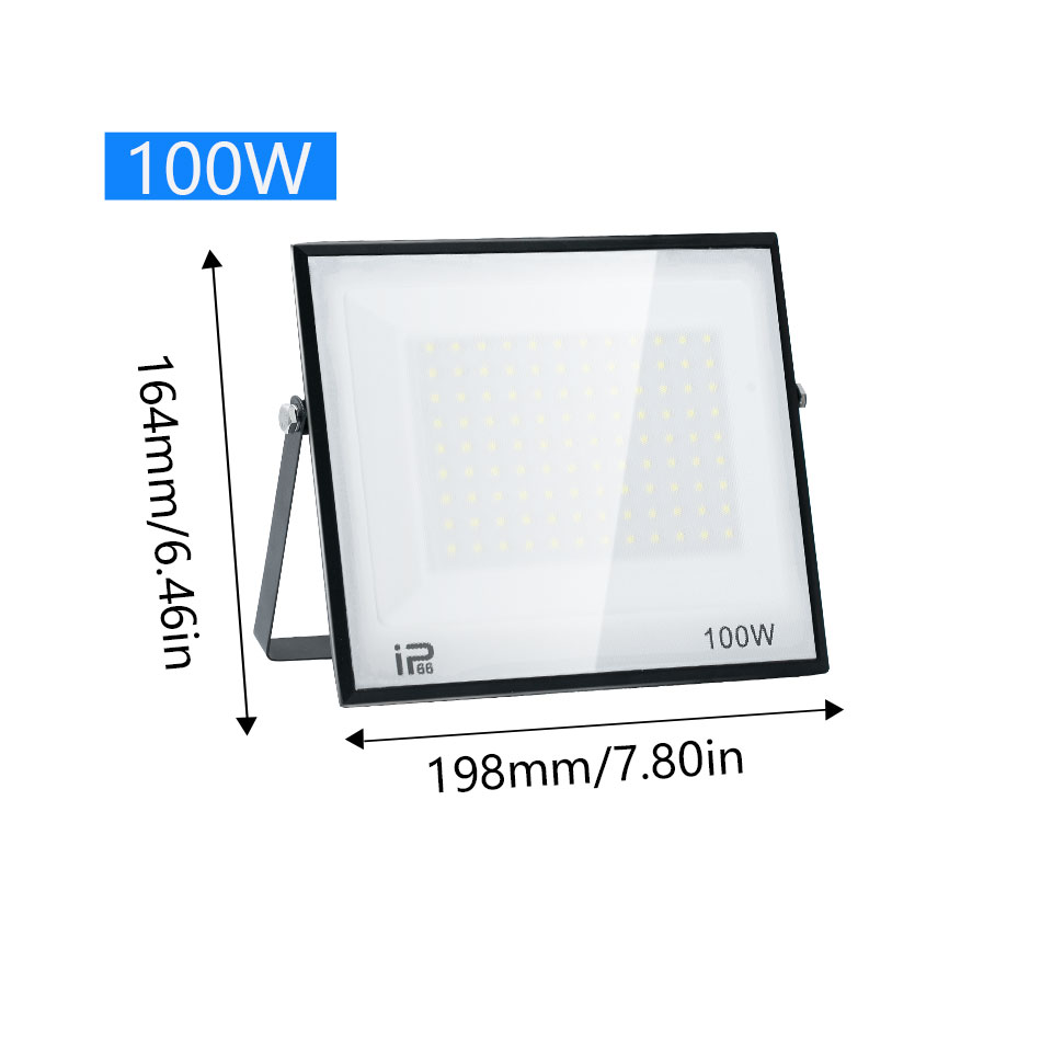 Led Flood Light IP66 Waterproof 100W 200W Outdoor Floodlight Spotlight LED Reflector Street Lamp Wall Flood Lights: black / Red / 2700-9999K