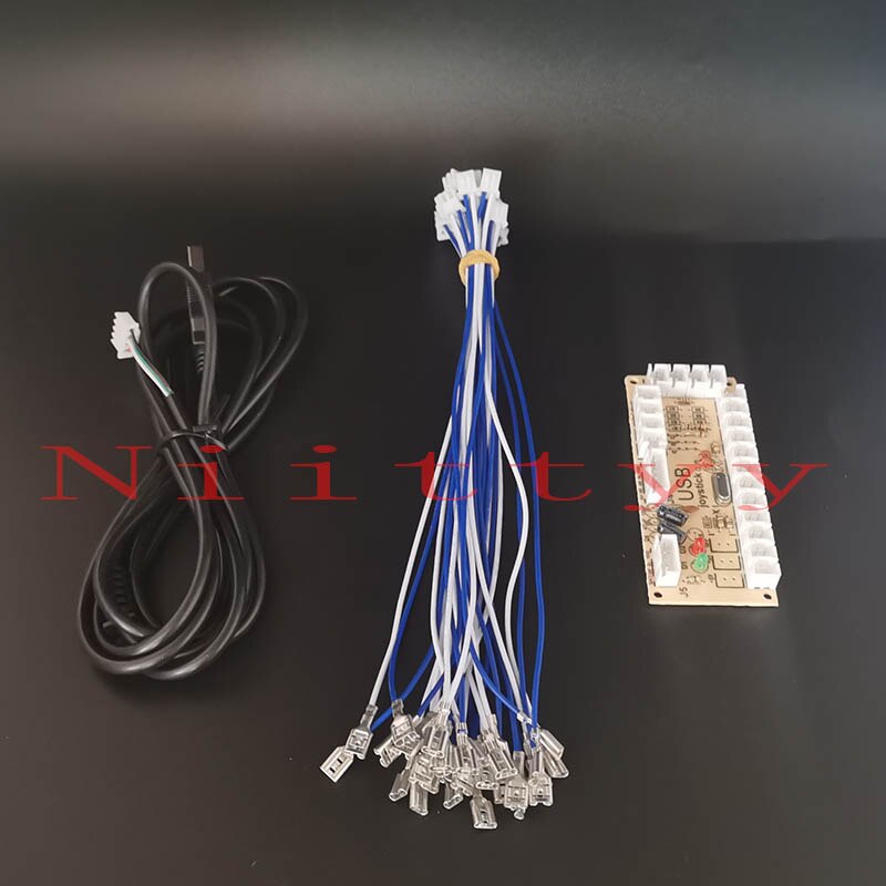 2 stuks arcade diy kit zonder vertraging usb pc naar joystick vechtspellen vervangende onderdelen encoder voor 4- weg en 8- weg zippy 4.8mm- knops