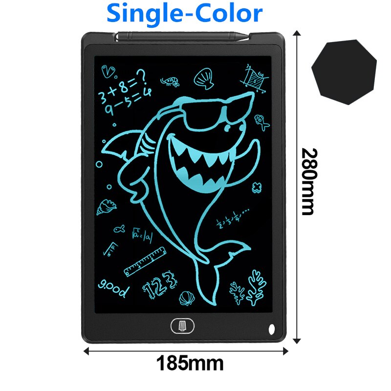 12 inch Graphic tablet Lcd Drawing Tablet To Draw Digital Drawing Board Smart Writing Tablet Electronic Blackboard For Children: Black Single Color