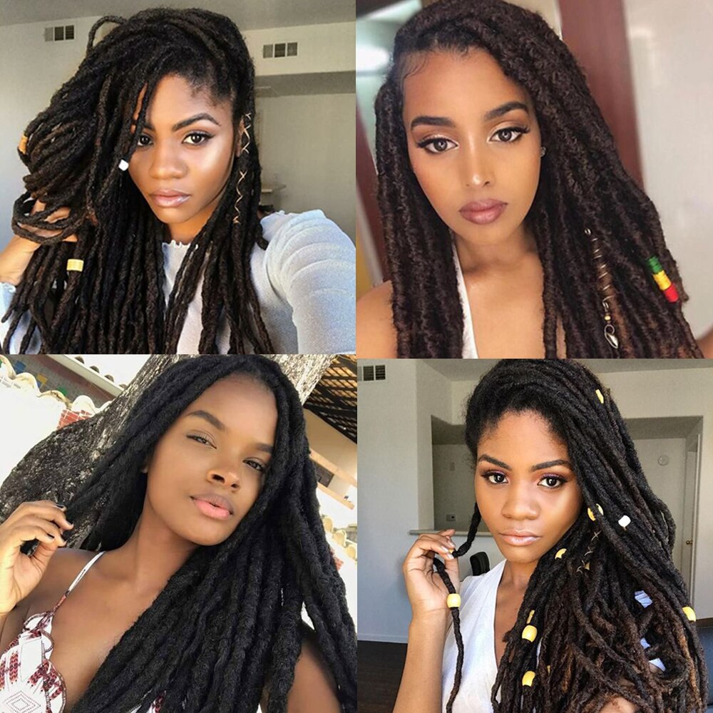 Synthetic Dreadlocks Soft Hair Various colors Black Red Brown Golden Fiber Twist Braids Crochet Braiding Hair PIECE
