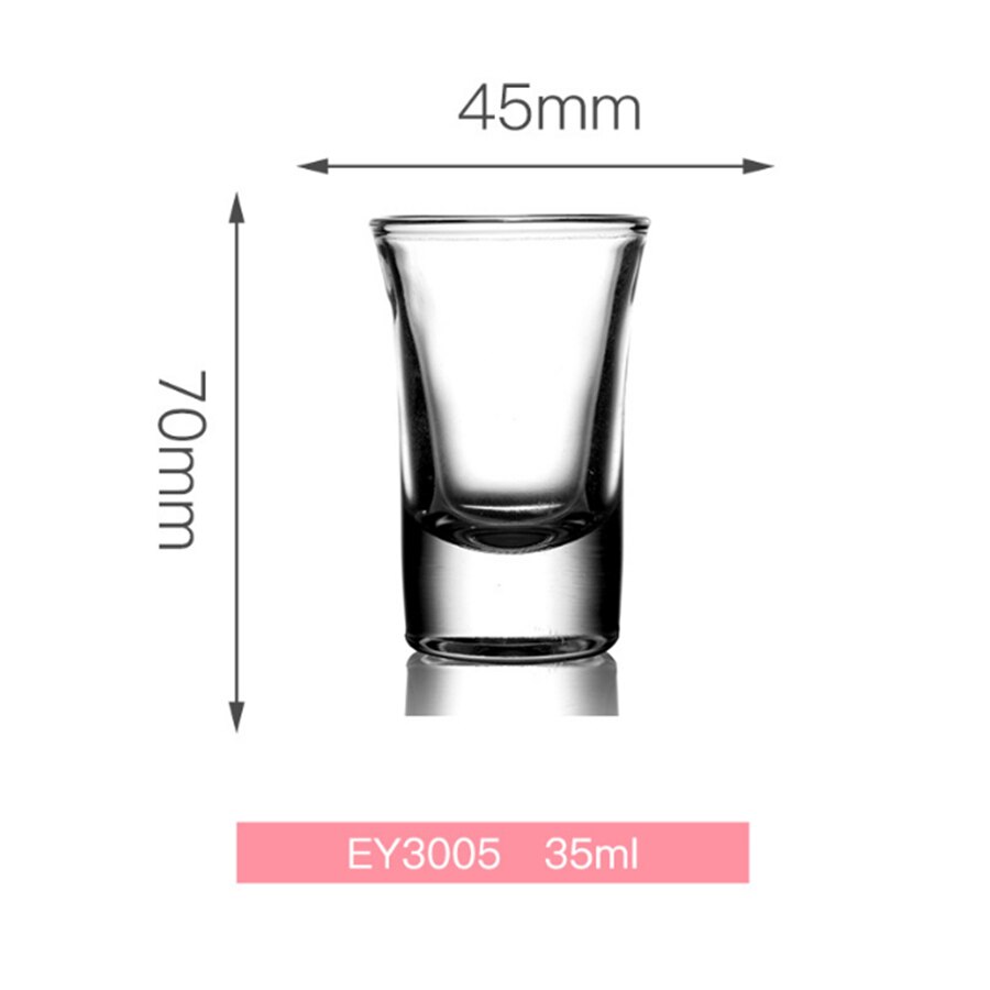 Blei-freies glas schnaps becher Schluck tasse dicke Basis Felsen becher kugel becher schnaps serie: A 35ml