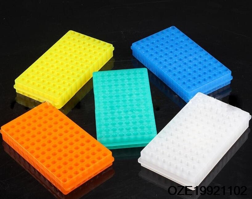 2 Kind of Tube Rack Polypropylene 96-Well Yellow for 0.5ml, 1.5ml