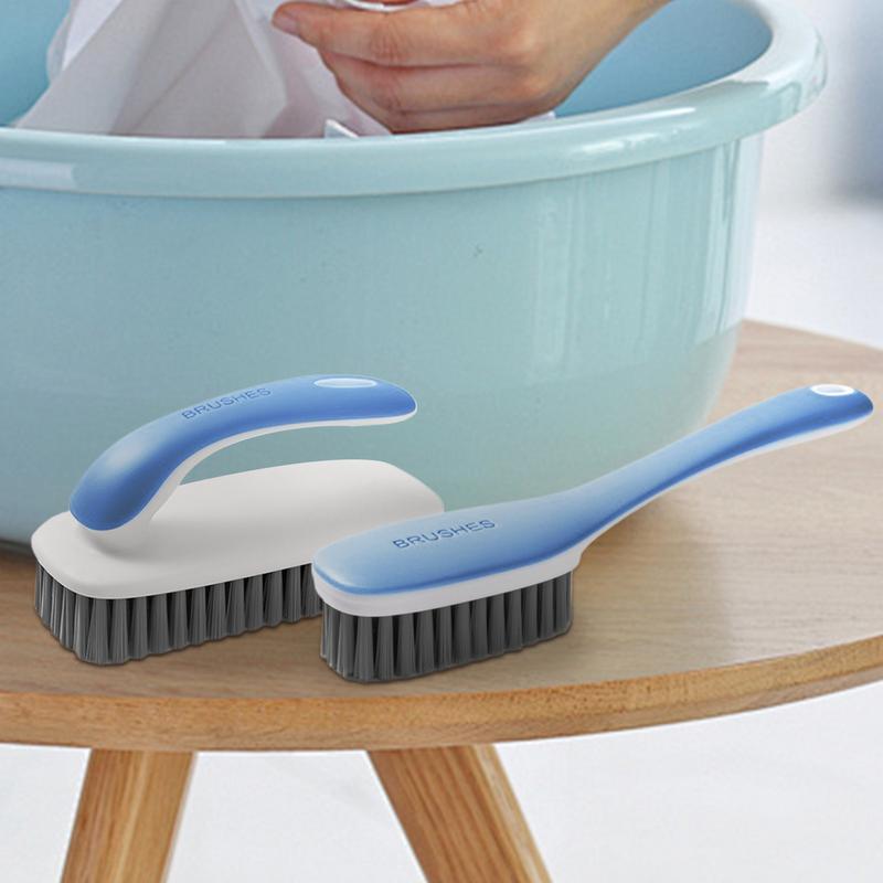Cepillo para teñir ropa, 2 cepillos para fregar zapatos, agarre ergonómico, herramienta de limpieza multiusos, suministros de baño para ropa de tela