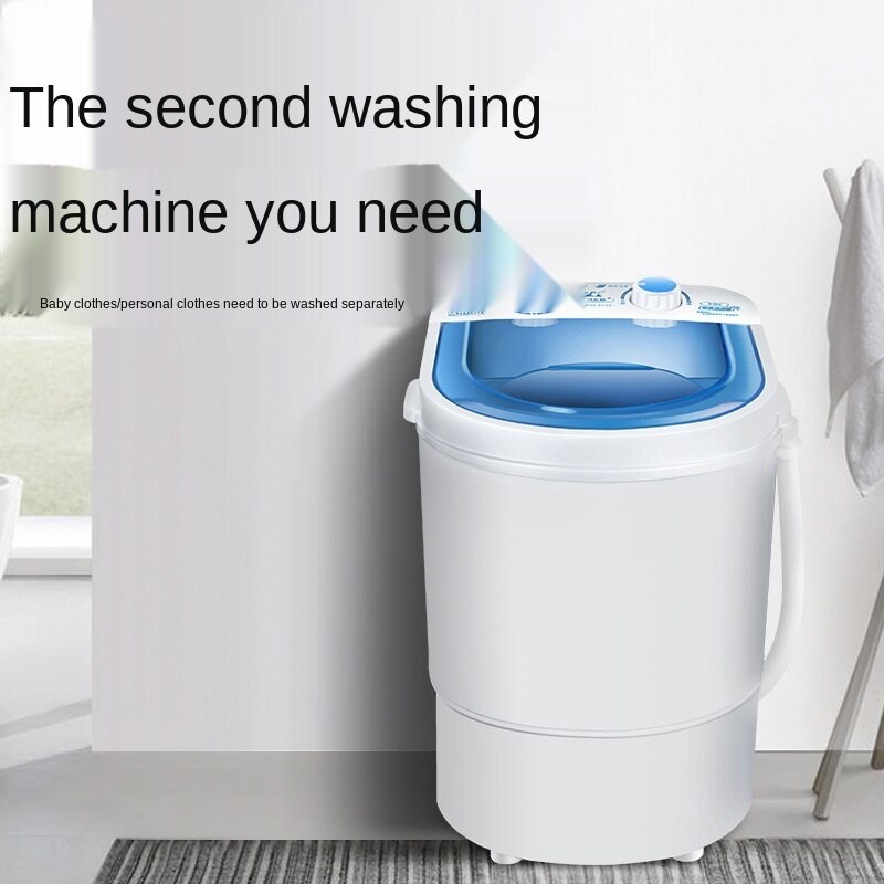 3.0KG kg single-barrel single-cylinder small mini washing machine semi-automatically comes with leaching dehydration.
