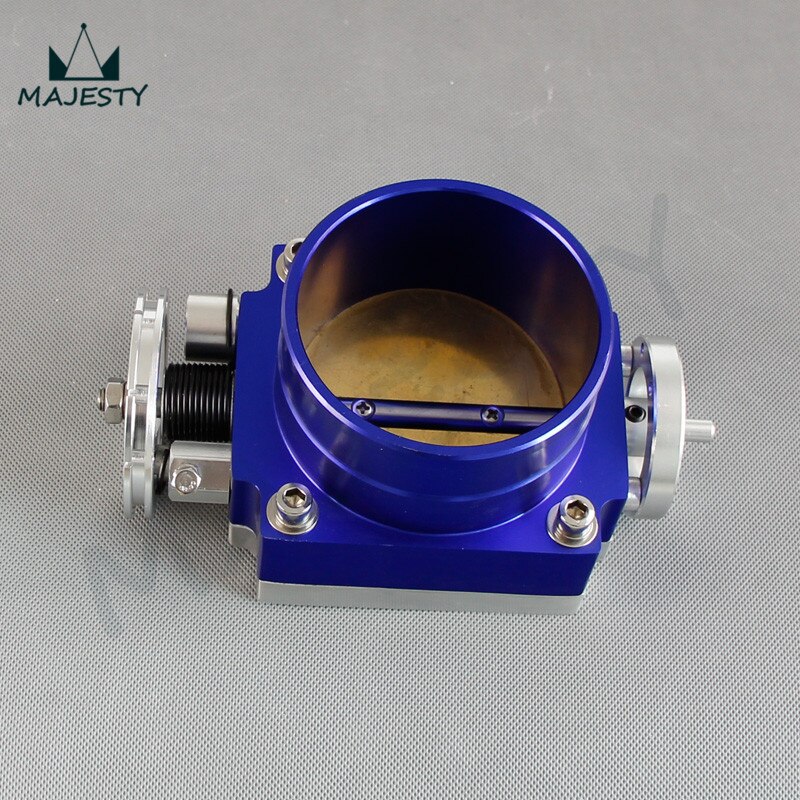 Universal 90MM VQ35TPS Throttle Body Intake Manifold RB25DET RB26DET GTS blue