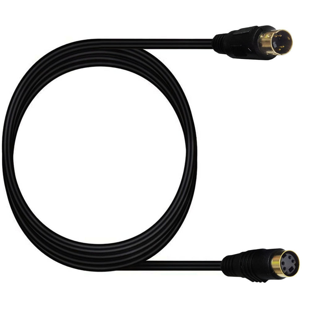 S-videokabel mini-din 4- stiftskabel hane till hane/hona guldpläterad kontakt kompatibel för dvd-, dss- och vcr-mottagare, dvr- och pvr-spelare