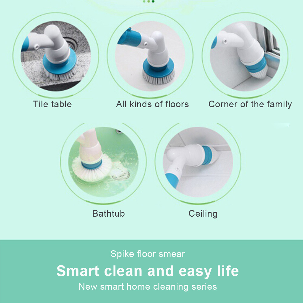 Draadloze Spin Mop Scrubber