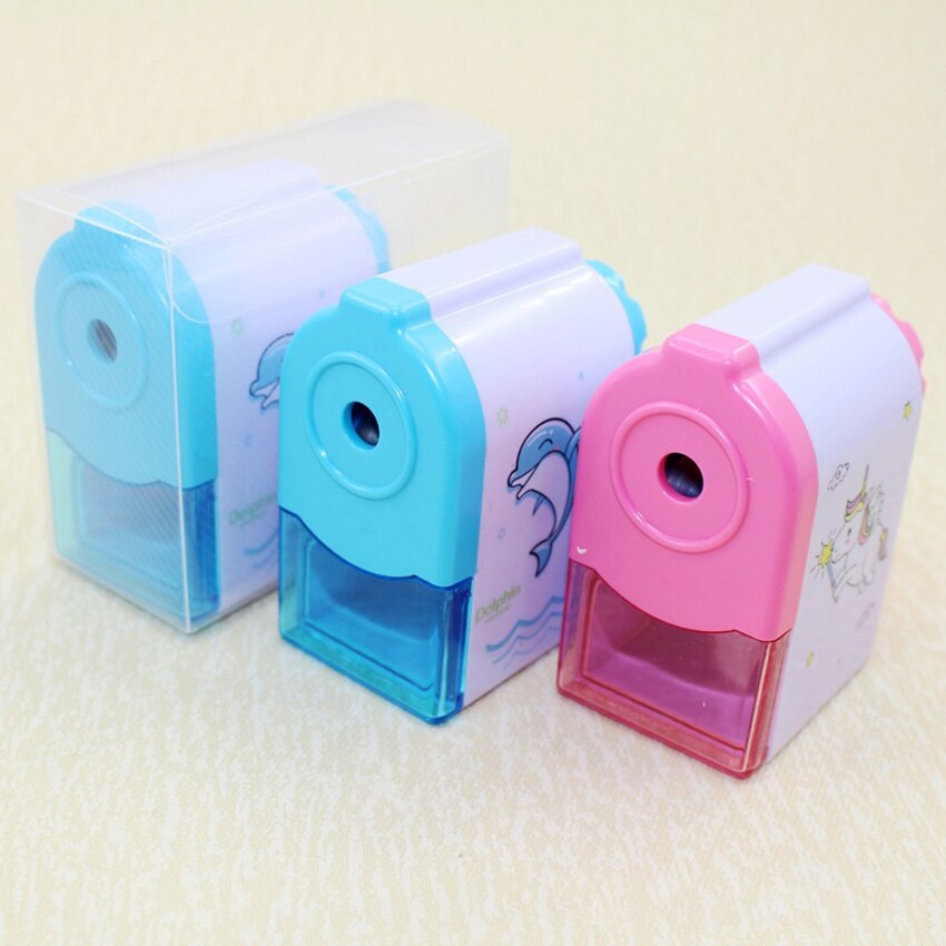 Cartoon Hand Crank Pencil Sharpener Manual Steel Hob Sharpener Machine For Student Office Sharpener Stationery Tools 50*40*80mm