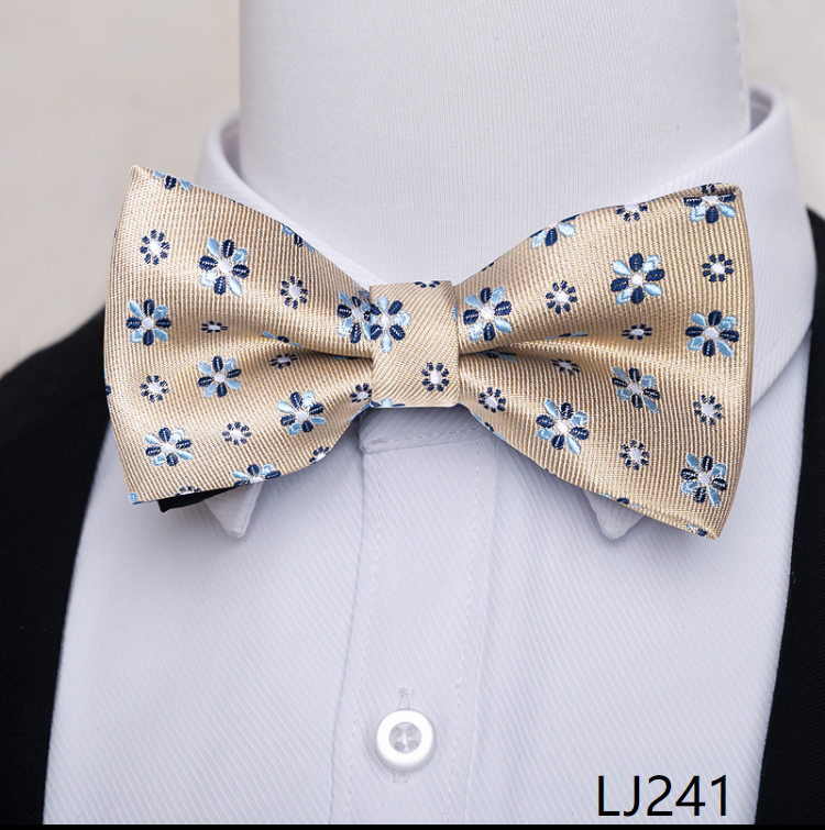 Pajarita de de para hombre, accesorios de boda de color gris oscuro con puntos, pajarita Formal para el día de los amantes de la: Azul