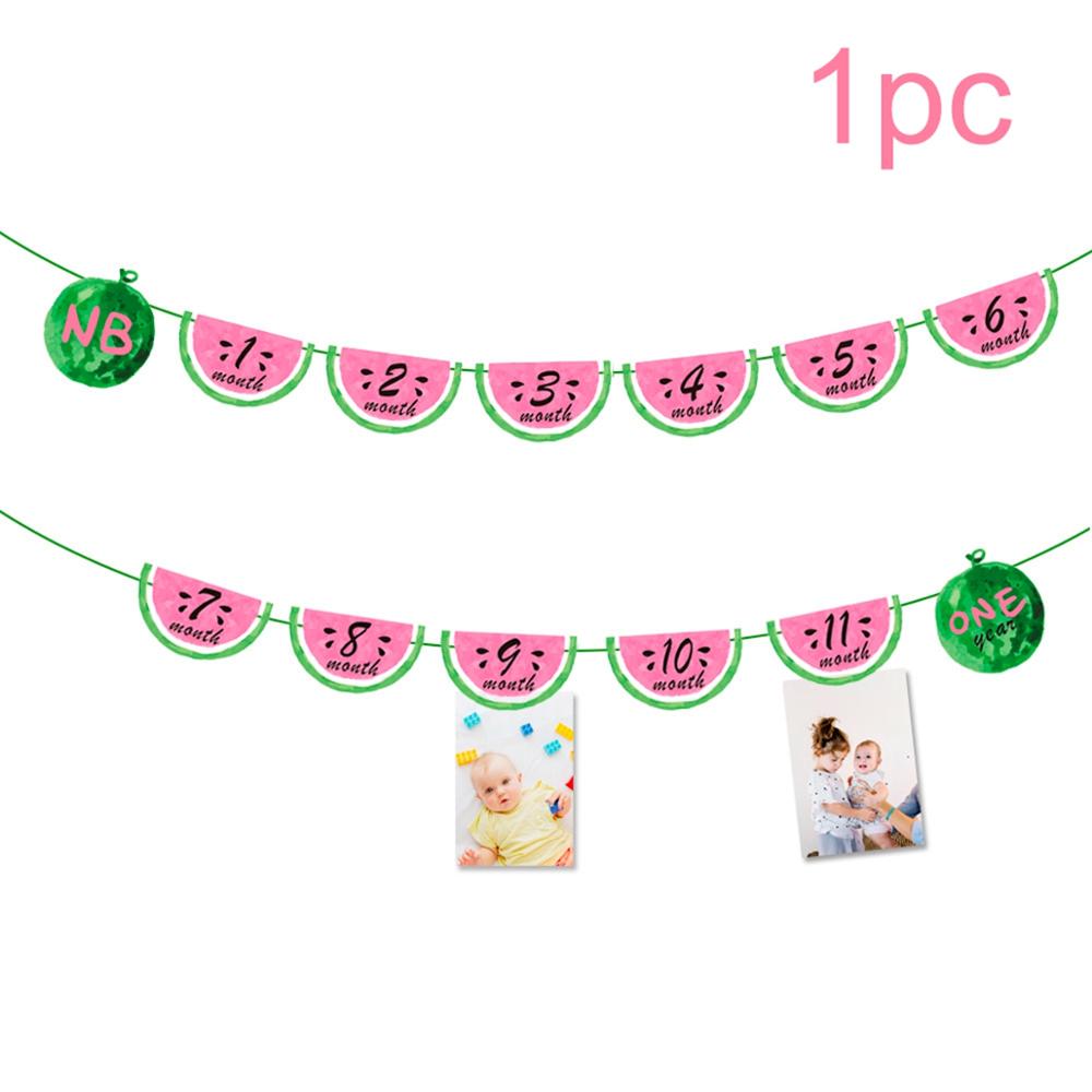 Watermelon One Year Birthday Hat 1st Birthday Banner Kids Happy Birthday Banner 1 One Year First Birthday Boy Baby Shower: Olive