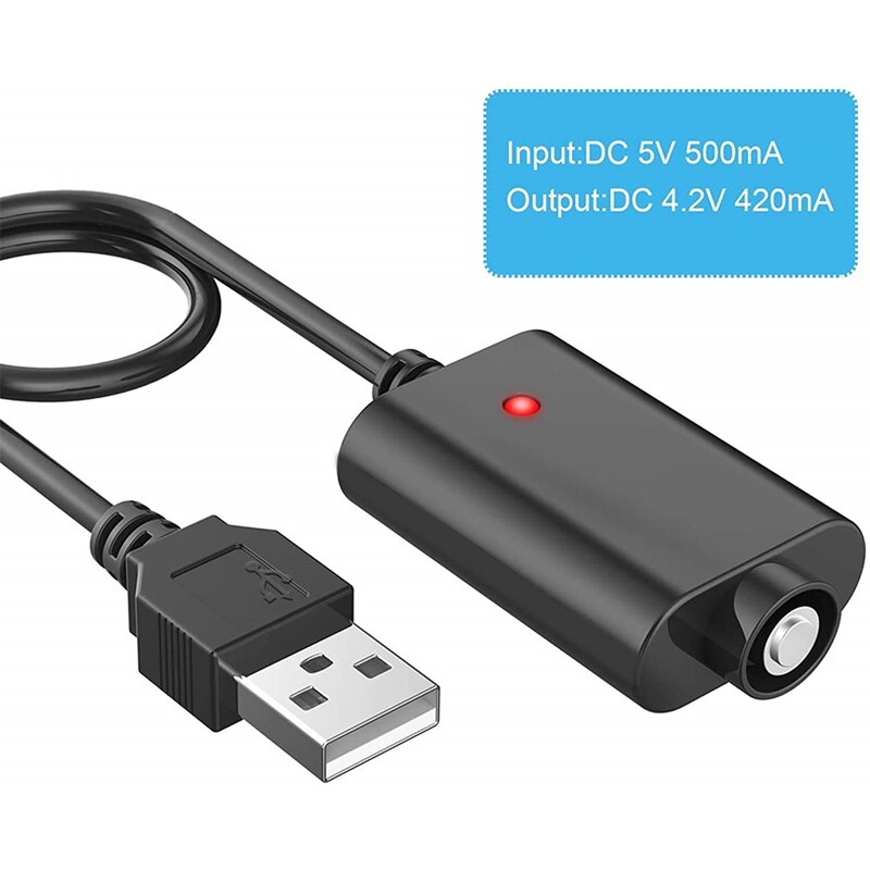 USB Smart Charger Cable, with Overcharge Protection Compatible for USB Adapter Cable with LED Indicator (3-Pack)