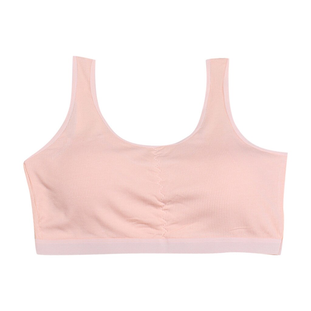 #45 Kids Girls Underwear Foam Bra Vest Children Underclothes Sport Undies Clothes 10-15t Training Bra Young Girls Для Девочек: C
