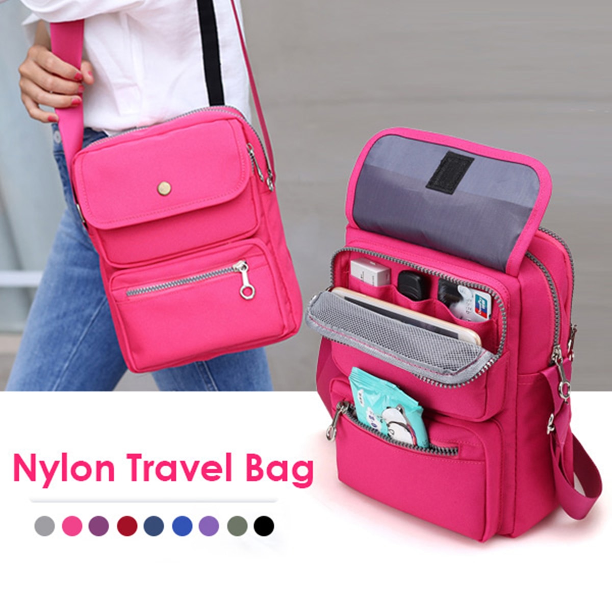 Nylon Borsa Crossbody Piccola Borsa Femminile Borse A Tracolla Casual di Stile Della Signora Flap Satchel Borsa Delle Donne Bolsa Borsa Delle Ragazze Tasche Cellulare