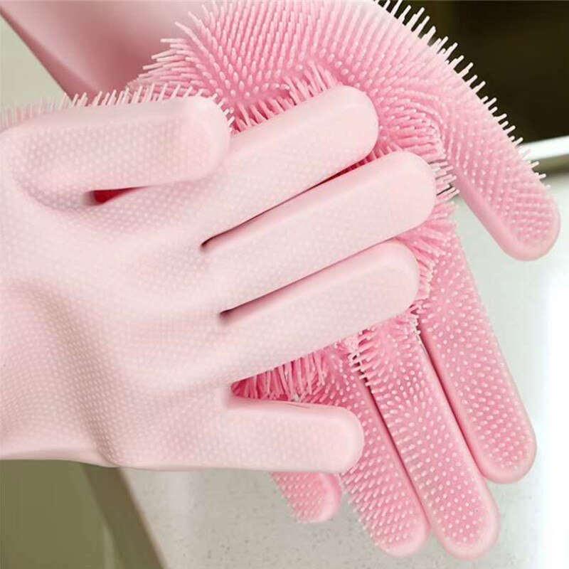 Silikone rengøringshandsker multifunktion magisk silikone opvaskemiddel handsker silikone handske køkkenudstyr