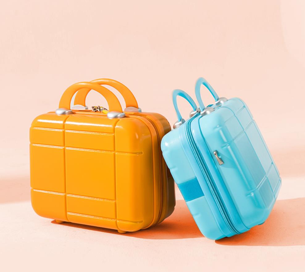 Bolsa de equipaje pequeña para niños, Maleta pequeña de 13 pulgadas con carrito diagonal, producto cosmético, novedad de 2022