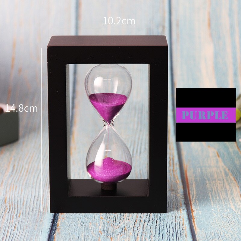 Multi Zweck Sanduhr Sanduhr Timer Verschiedene Rahmen und Sand Farbe 30/60 Minute für Dekoration Büro schreibtisch dekoration: H / 30 min