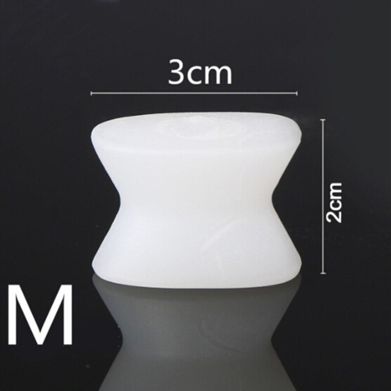 Séparateur d'orteils en forme de Gel de silice disponible toute la journée protecteur de séparation d'orteils exquis petit séparateur d'orteils pratique utile: white M