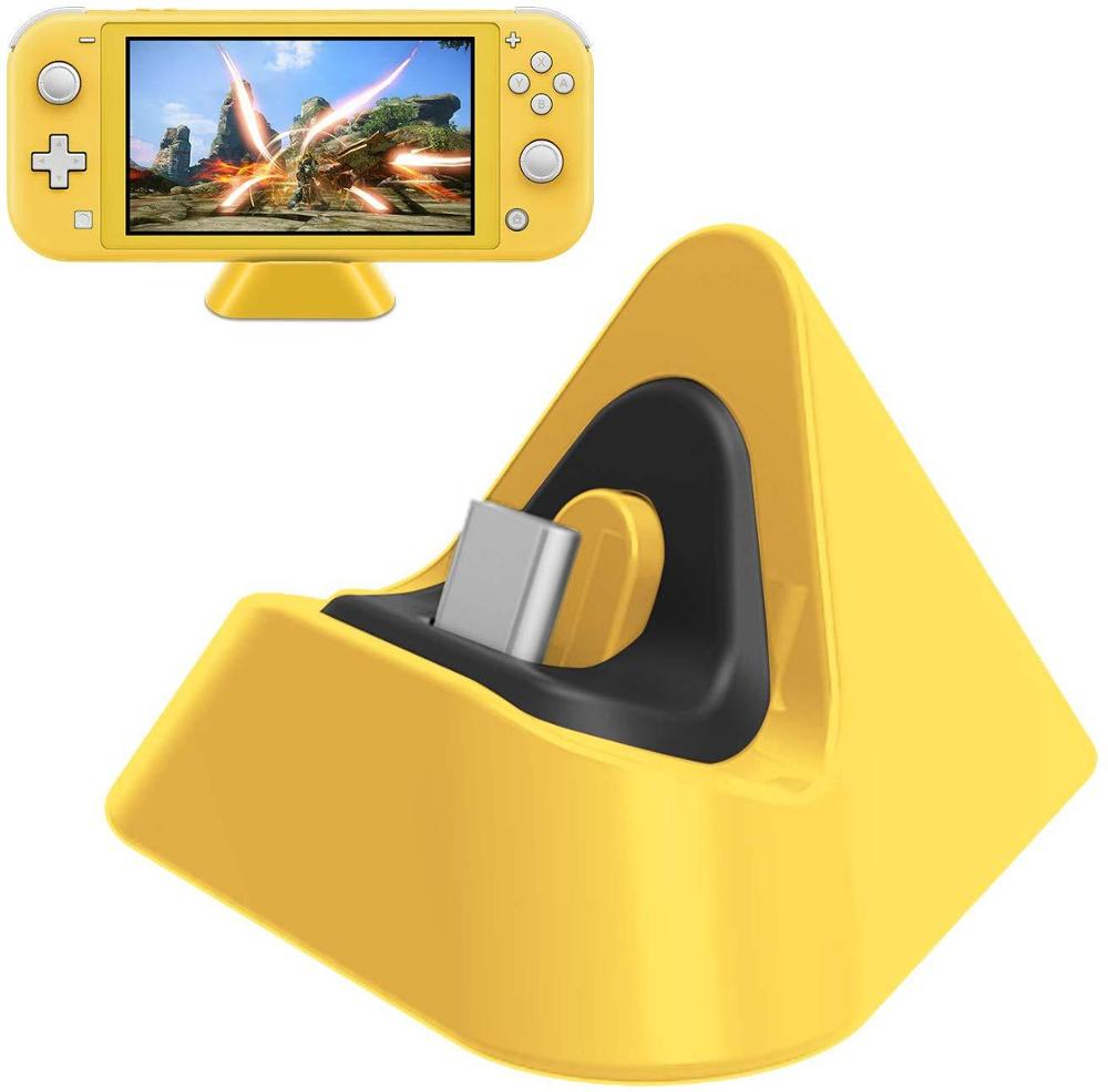 TNS-19062 Charging Station for Nintendo Switch Universal Charging Base For Switch Lite Console Charger Hold Stand: Yellow