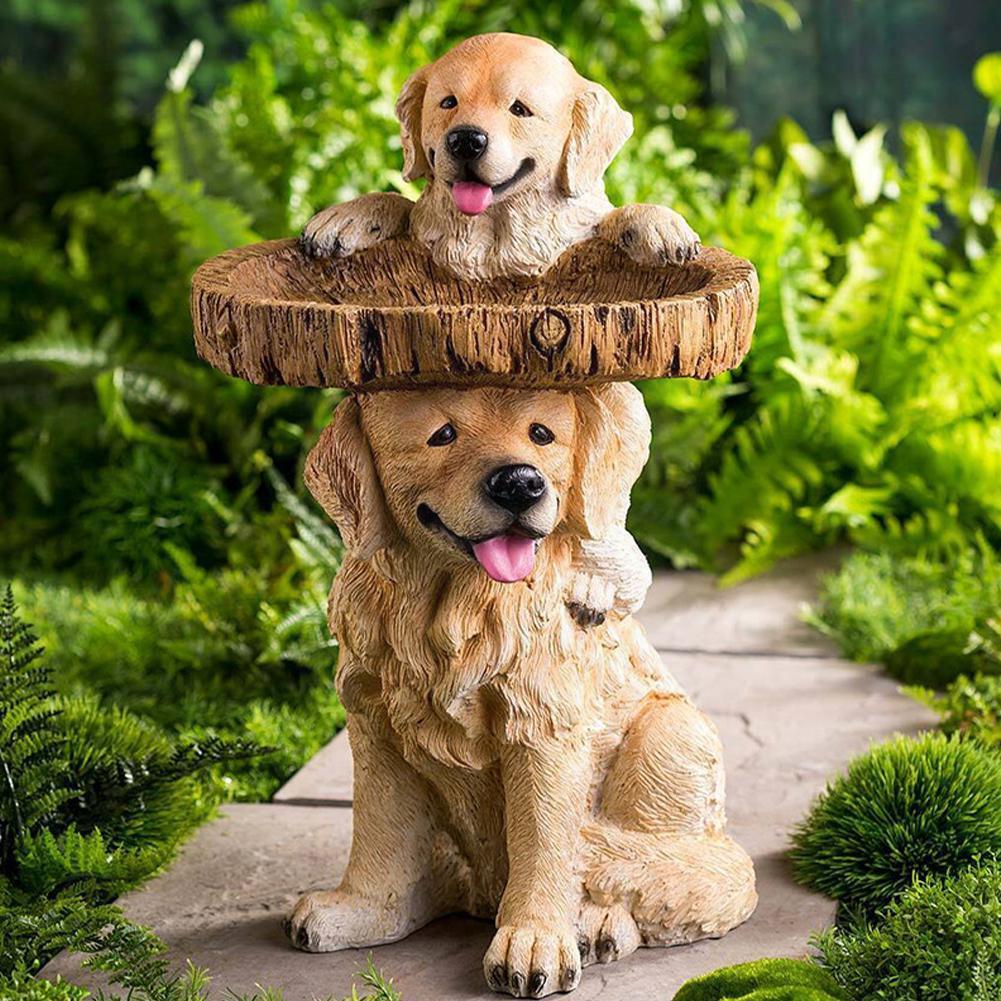 Resin Raccoon Birdbath Polyresin Antique Garden Bird Bath For Home Garden Yard Garden Decoration Outdoor Gardening Yard Dec L9v0