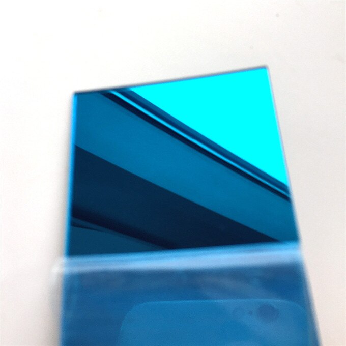 13Pc/Set Rhombus Mirror Wall Sticker For Living Room Bedroom TV Background Wall Mirror Decoration Decal DIY Home Decor Wallpaper: Blue