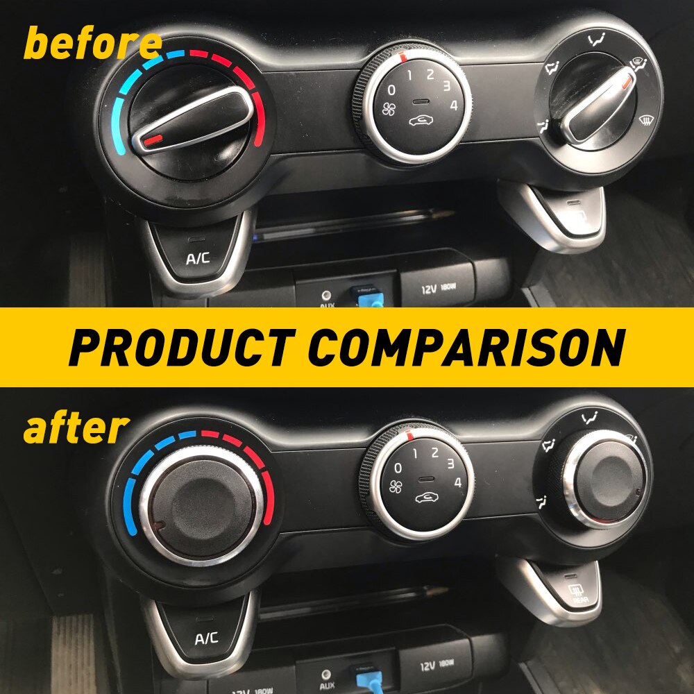 2Pcs Car Interior Accessories for Kia Rio K2 KX Cross Air Conditioning Knob Cover Heat Control Switch