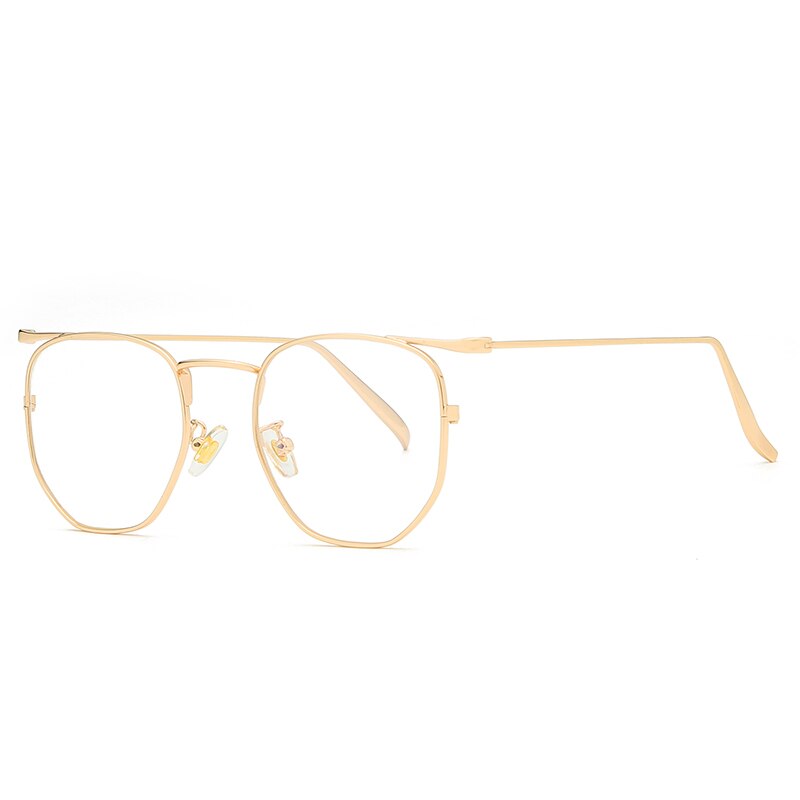 Computer Anti Blue Ray Glasses Anti Blue Light Eyeglasses Optical Eye Spectacle UV Blocking Gaming Filter Eyewear: gold