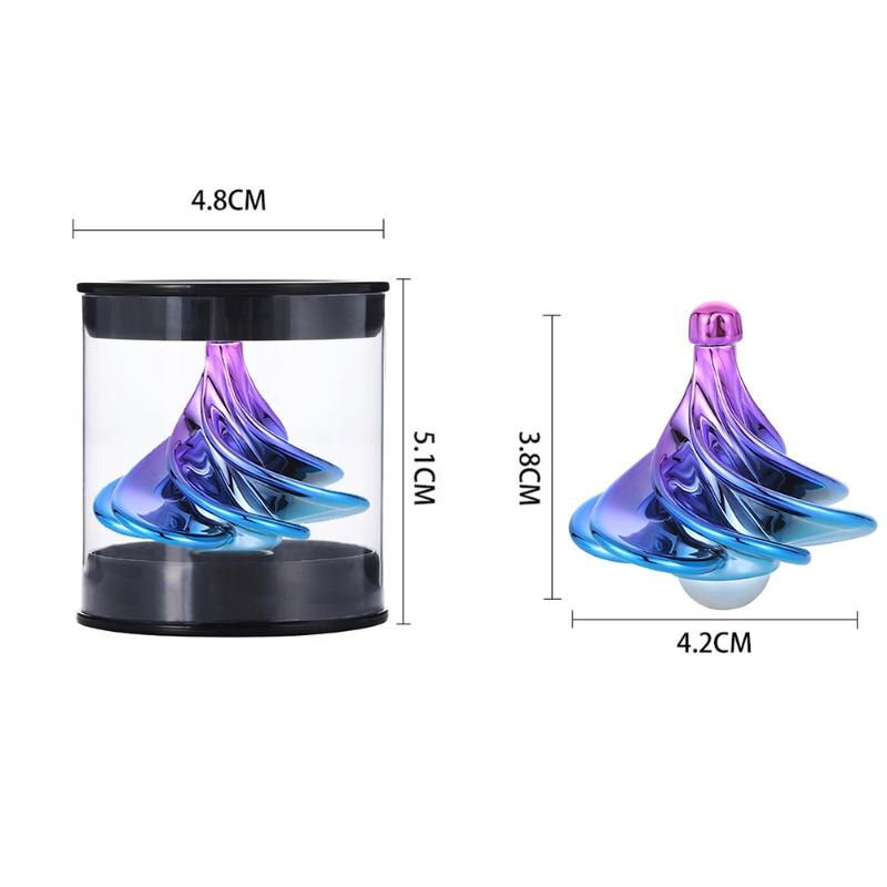 Giroscopio neumático 3D, juguete de aleación multicolor, viento que sopla, artefacto giratorio de descompresión superior, herramientas de alivio de presión