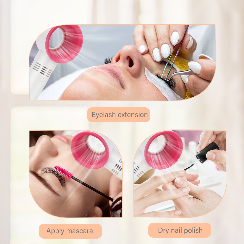 Draagbare Usb Oplaadbare Mini Fan Wimper Fan Droger Bladeless Handheld Fan Voor Wimper Extension Blower Voor Essentiële Wimper