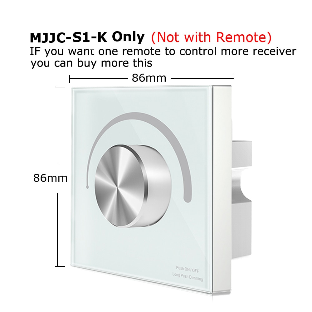 AC Triac Dimmer LED 220V 230V 110V Wireless RF Dimmable Knob Push Switch with 2.4G Remote Controller Dimmer Switch for LED Lamps